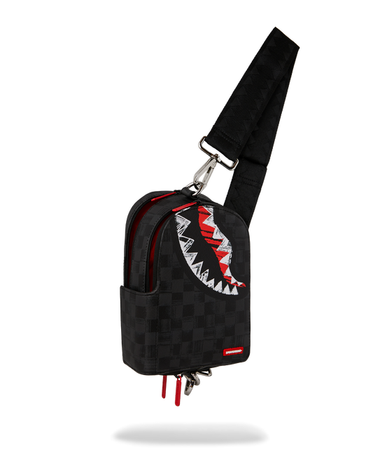 SPRAYGROUND® SLING SCRIBBLE SHARK BACKPACK SLING