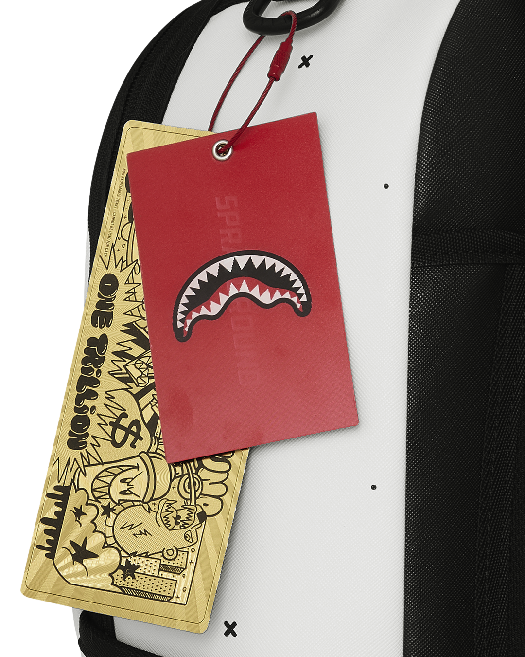 SPRAYGROUND® BACKPACK SHARK CENTRAL LIQUID CHROME BACKPACK