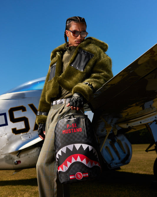 SPRAYGROUND® BACKPACK BOEING P-51 MUSTANG SHARKMOUTH BACKPACK