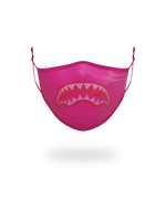 SPRAYGROUND® FASHION MASK ADULT PINK SHARK FORM-FITTING FACE MASK