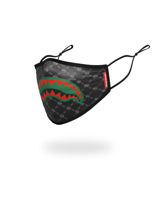 SPRAYGROUND® FASHION MASK ADULT SPUCCI (BLACK) FORM-FITTING FACE MASK