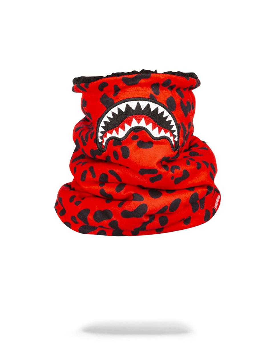 SPRAYGROUND® SKI MASK RED LEOPARD NECK WARMER