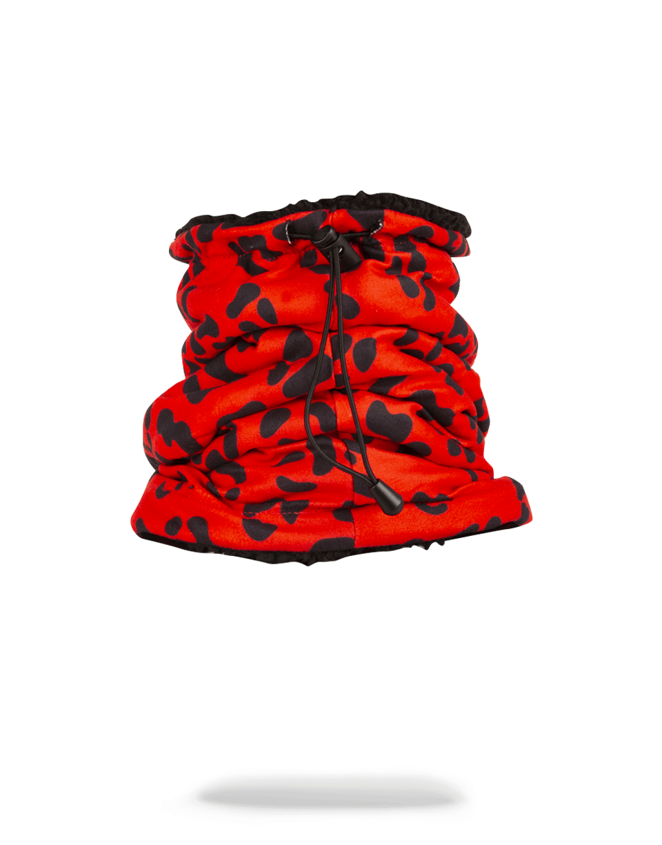 SPRAYGROUND® SKI MASK RED LEOPARD NECK WARMER
