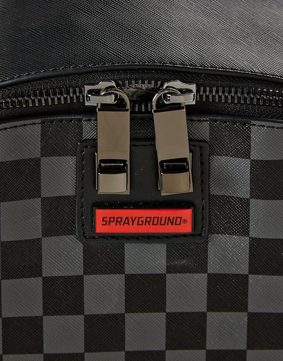 SPRAYGROUND® BACKPACK SHARKS IN PARIS (BLACK CHECKERED EDITION)