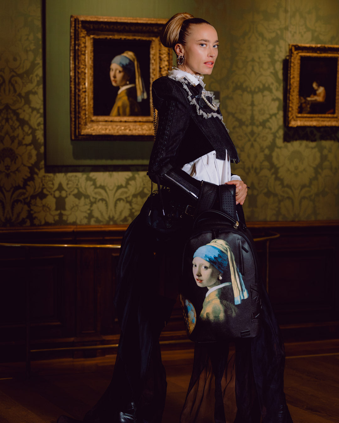 SPRAYGROUND® BACKPACK MAURITSHUIS MUSEUM SHARK PALETTE GIRL WITH A PEARL EARRING COLLAB BACKPACK