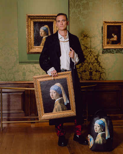 SPRAYGROUND® BACKPACK MAURITSHUIS MUSEUM SHARK PALETTE GIRL WITH A PEARL EARRING COLLAB BACKPACK