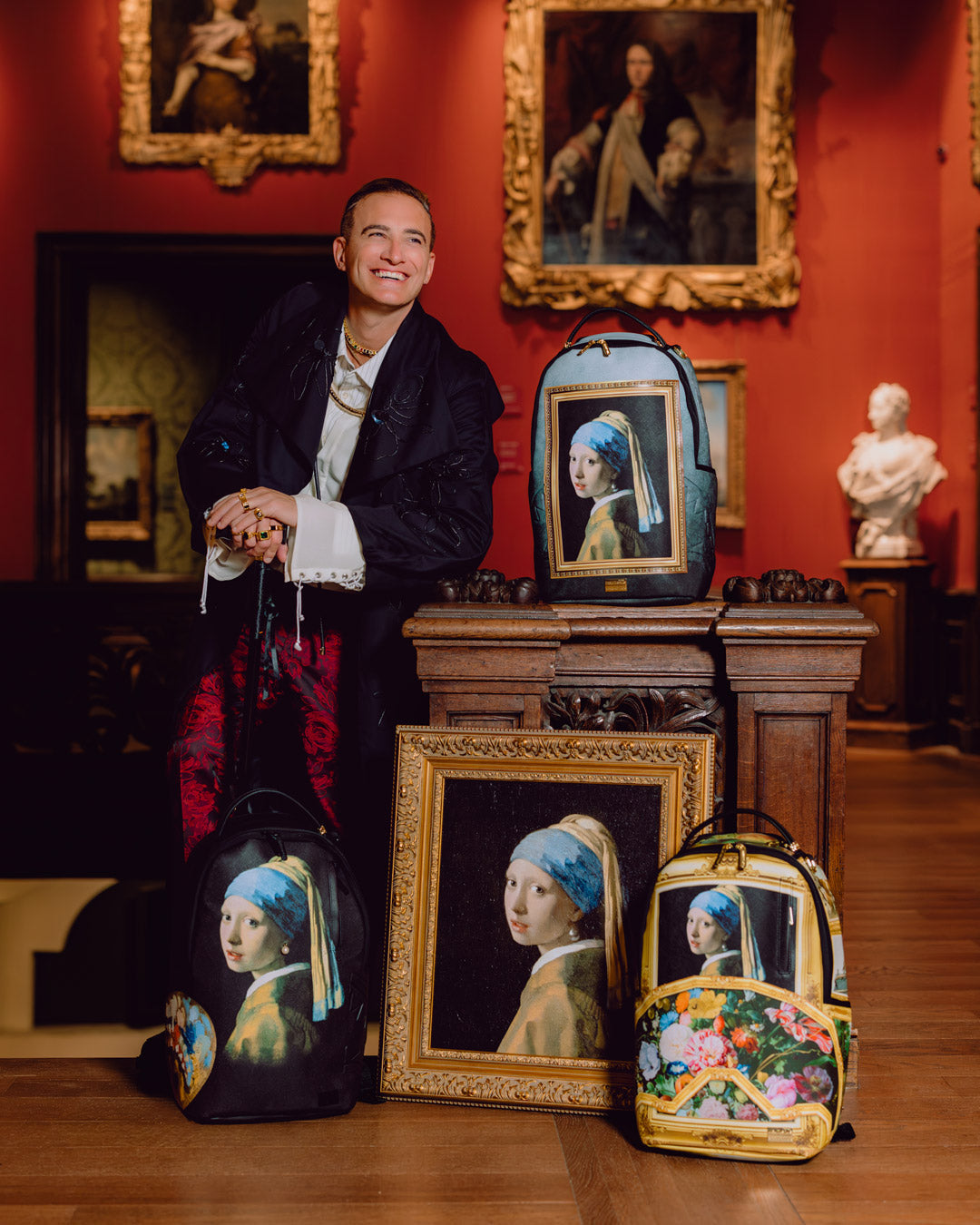 SPRAYGROUND® BACKPACK MAURITSHUIS MUSEUM SHARK PALETTE GIRL WITH A PEARL EARRING COLLAB BACKPACK