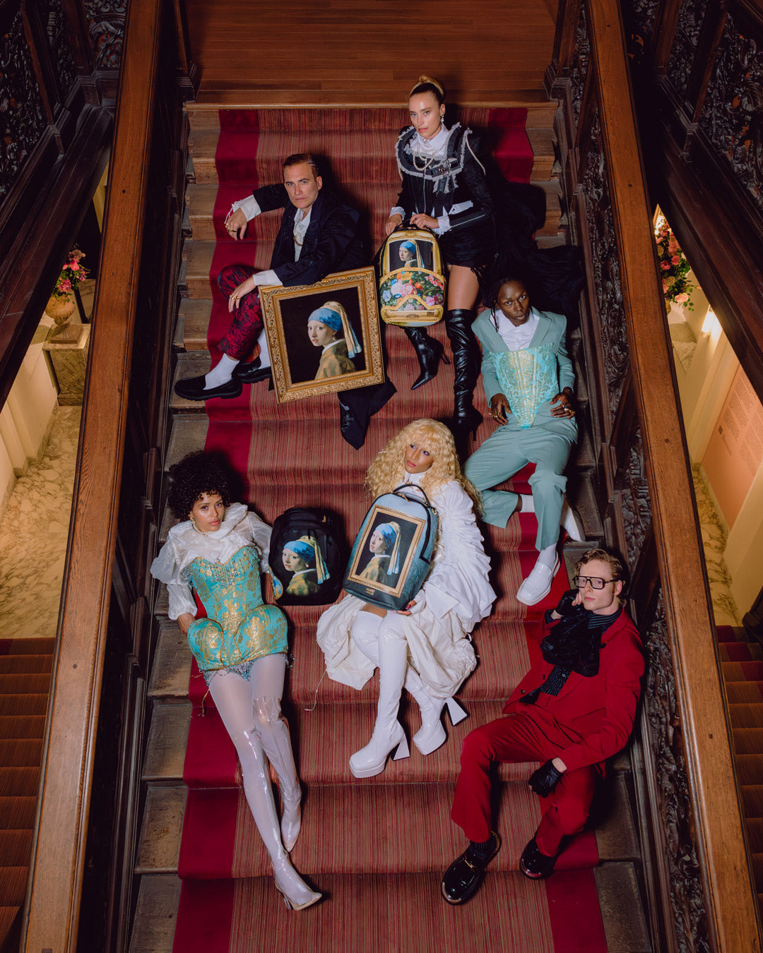 SPRAYGROUND® BACKPACK MAURITSHUIS MUSEUM SHARK PALETTE GIRL WITH A PEARL EARRING COLLAB BACKPACK