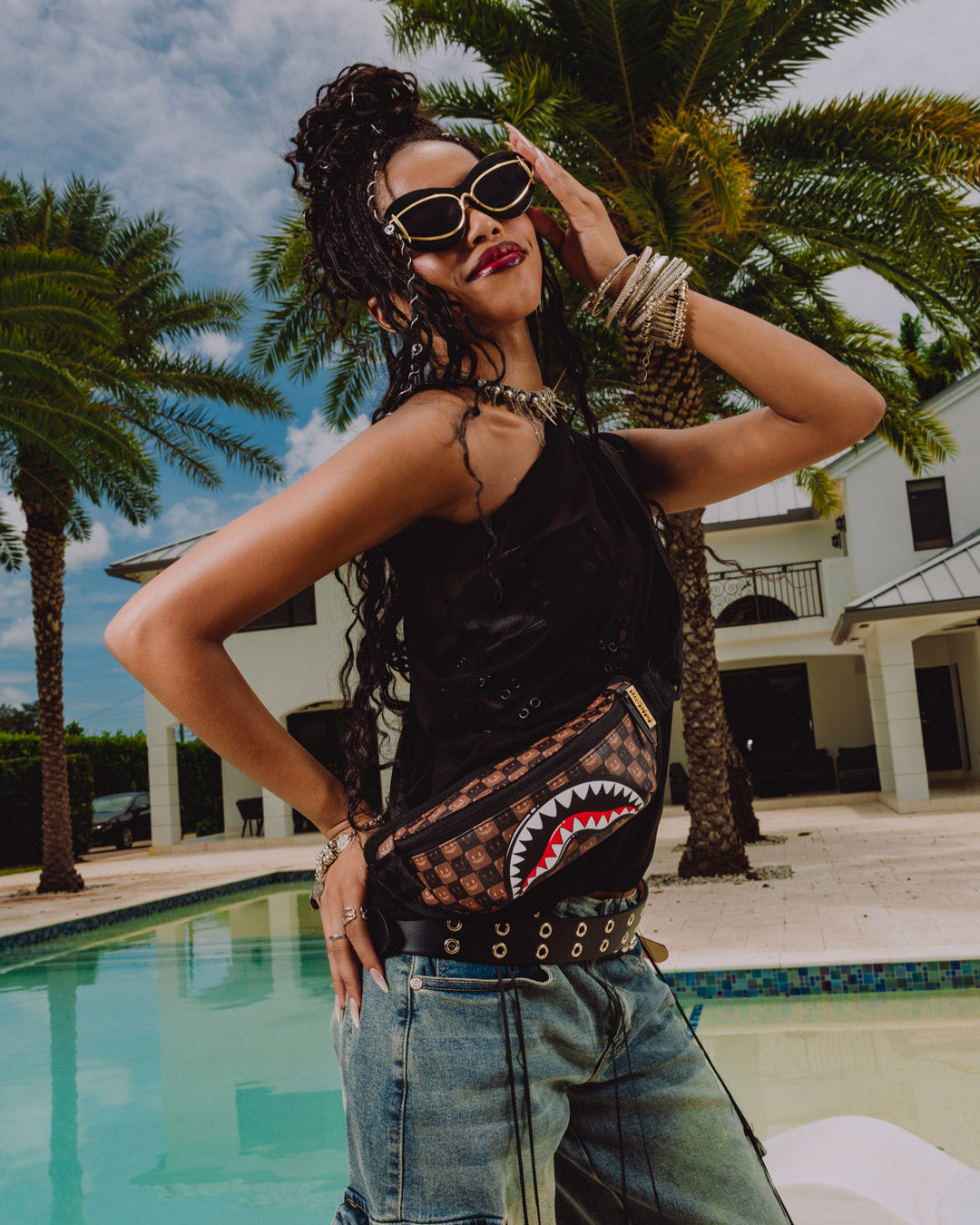 SPRAYGROUND® CROSSBODY SHARKS IN PARIS GRIN & GRIND CROSSBODY