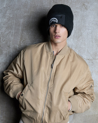 SPRAYGROUND® HAT BLACK POCKET BEANIE