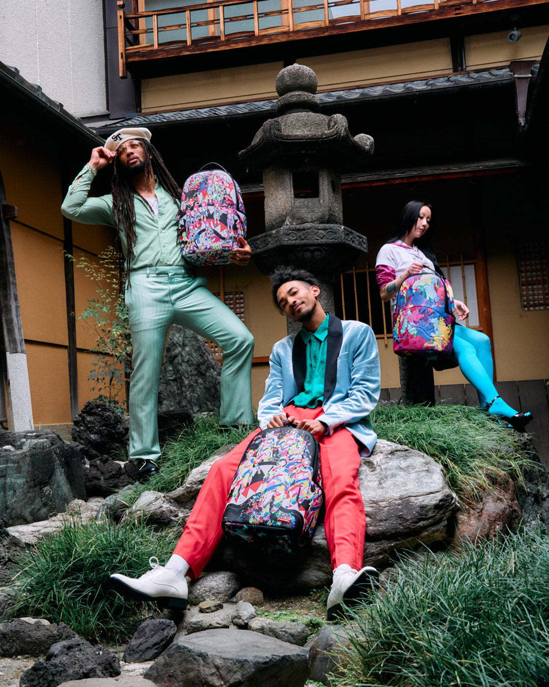 SPRAYGROUND® BACKPACK COLLABORATION HIDEKI SAIJO ABSTRACT FLOW BACKPACK