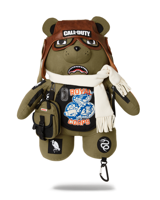SPRAYGROUND® BACKPACK CALL OF DUTY AVIATOR FEARLESS MONEYBEAR TEDDYBEAR BACKPACK