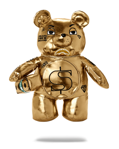 SPRAYGROUND® BACKPACK GOLD RUSH MONEYBEAR TEDDYBEAR BACKPACK