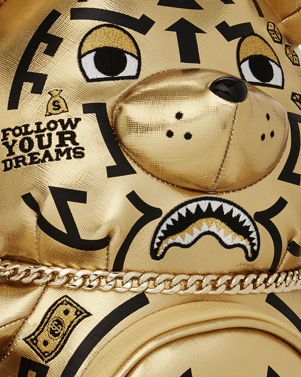 SPRAYGROUND® BACKPACK A.I.8 AFRICAN INTELLIGENCE PATH TO THE FUTURE II MEDIUM MONEYBEAR TEDDYBEAR BACKPACK