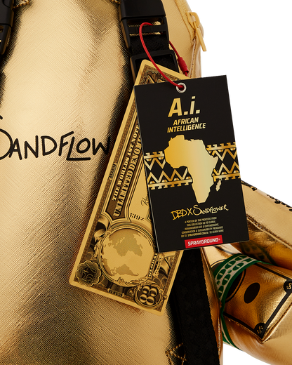 SPRAYGROUND® BACKPACK A.I.8 AFRICAN INTELLIGENCE PATH TO THE FUTURE II MEDIUM MONEYBEAR TEDDYBEAR BACKPACK