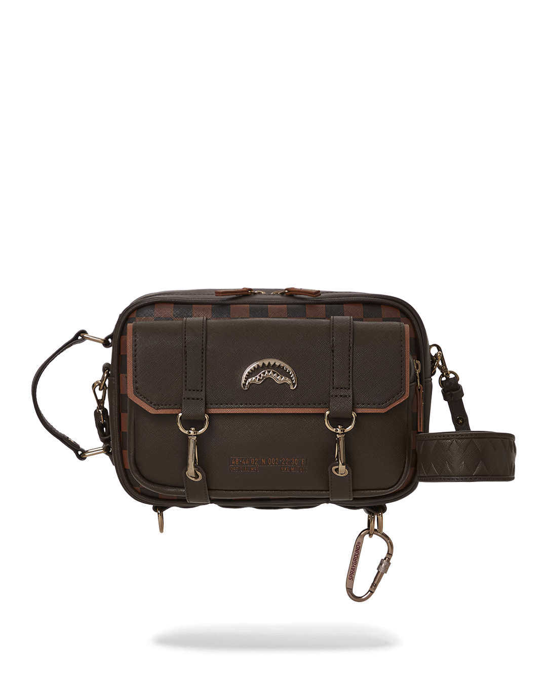 SPRAYGROUND® TOILETRY SPECIAL OPS BROWN CHECKERED TOILETRY BAG