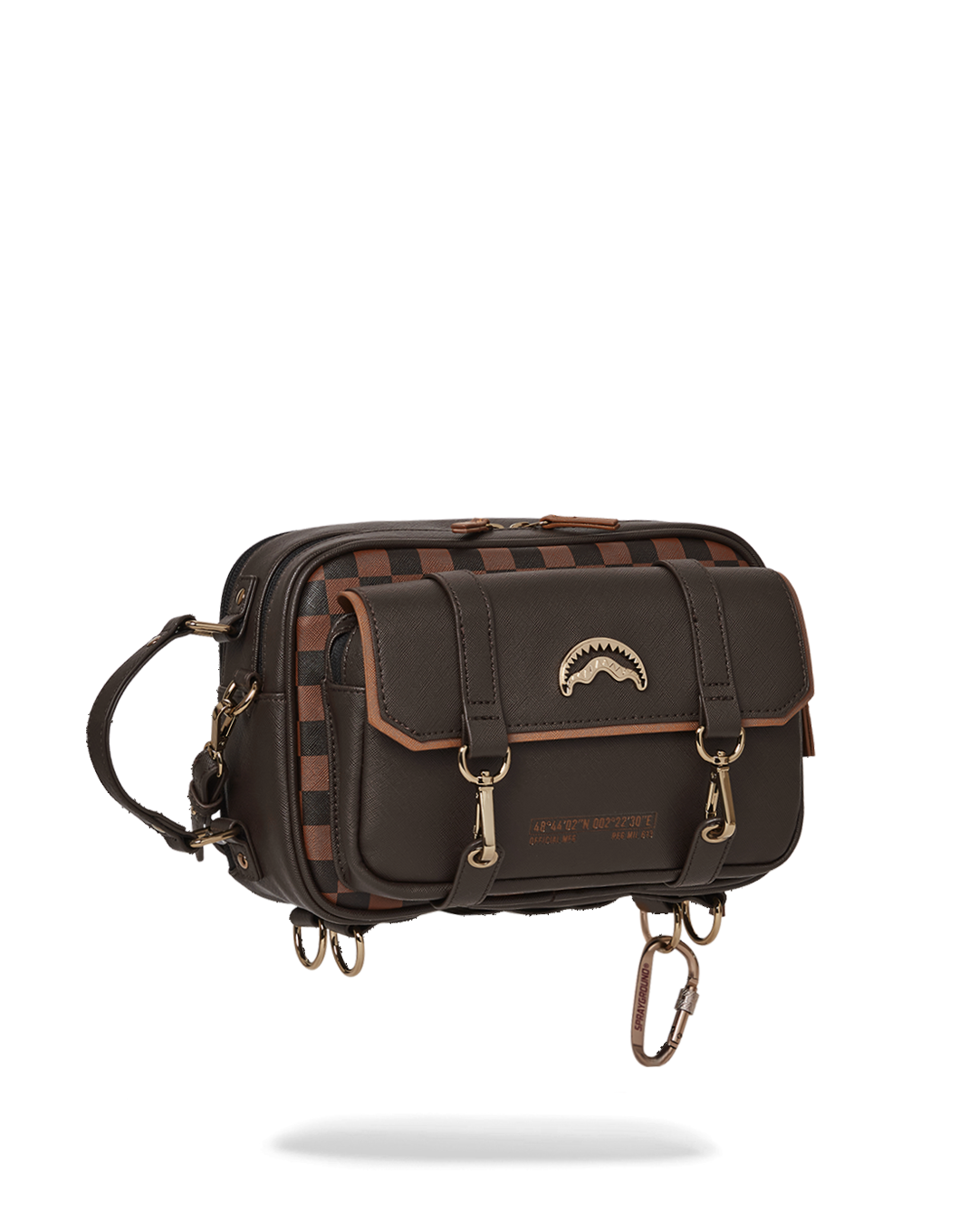SPRAYGROUND® TOILETRY SPECIAL OPS BROWN CHECKERED TOILETRY BAG