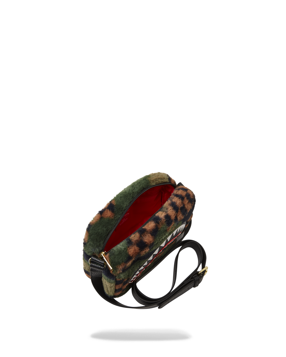 SPRAYGROUND® TOILETRY 3AM GREEN FURR MESSENGER BRICK BAG