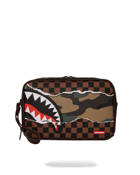 SPRAYGROUND® TOILETRY TEAR IT UP CAMO TOILETRY BAG