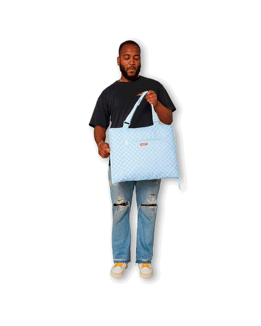 SPRAYGROUND® TOTE SHARK ISLAND PACKABLE BEACH MAT BLANKET WATER RESISTANT CONVERTIBLE TOTE