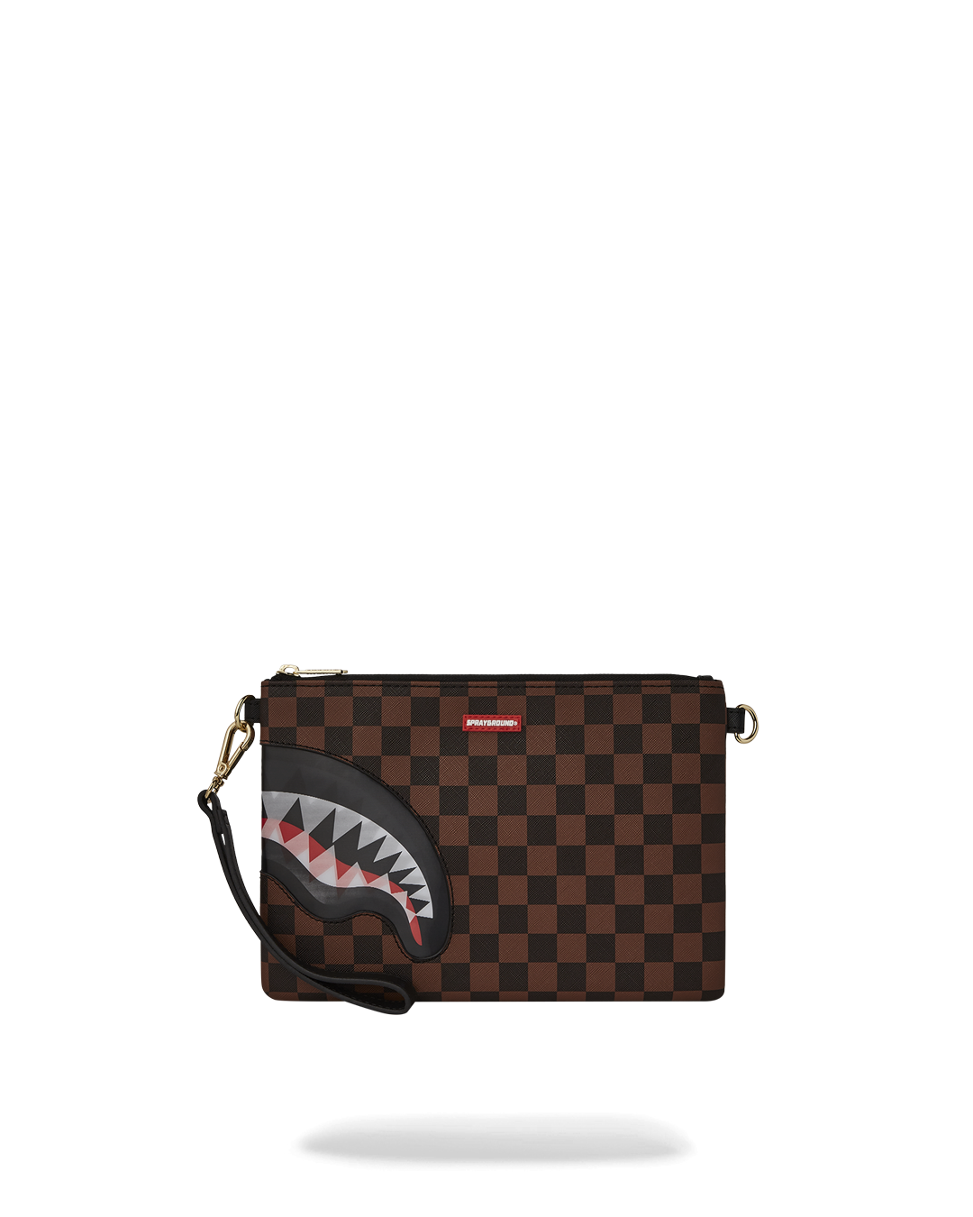 SPRAYGROUND® POUCHETTE LENTICULAR EFFECTS CROSSOVER CLUTCH W/ SHOULDER STRAP