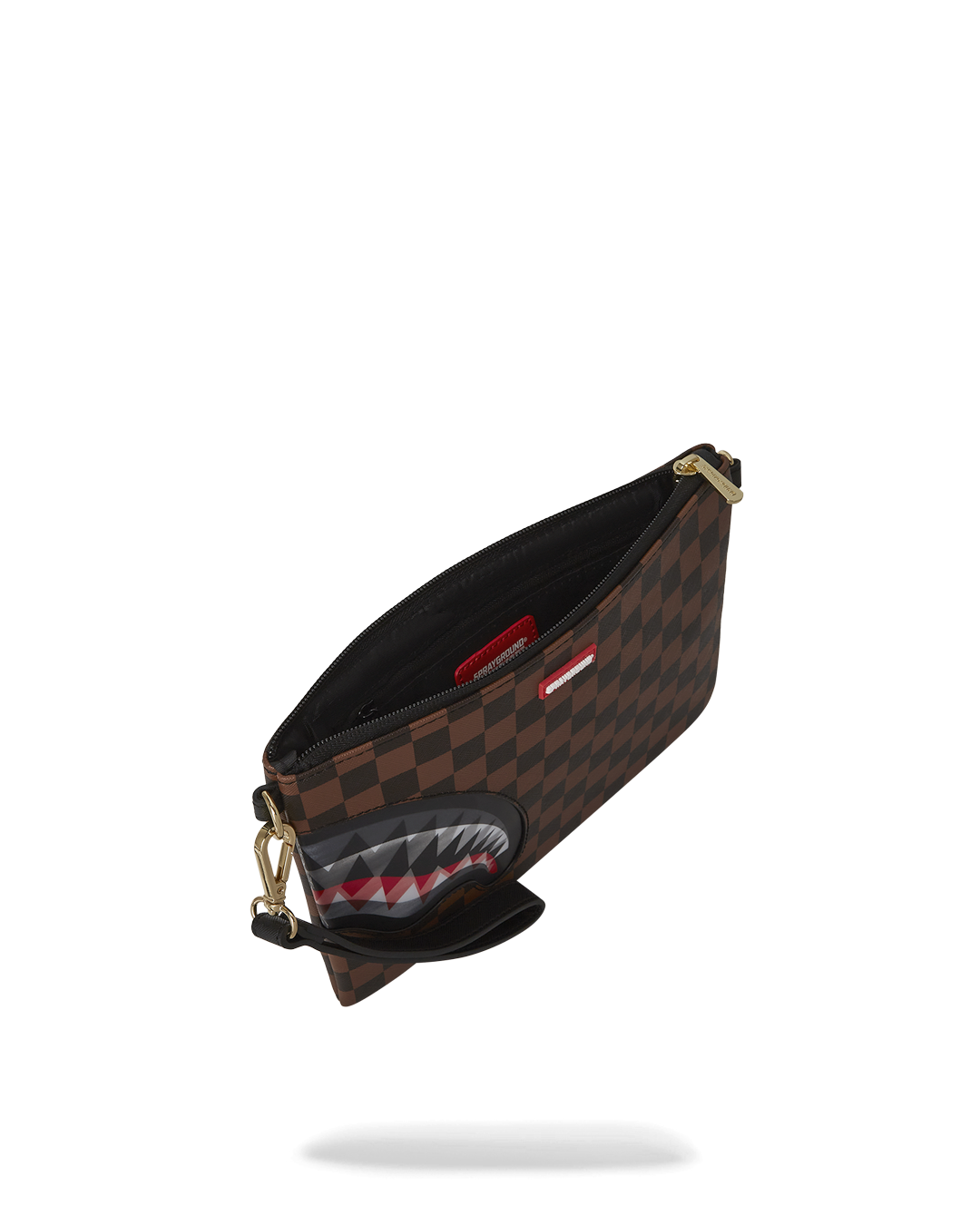 SPRAYGROUND® POUCHETTE LENTICULAR EFFECTS CROSSOVER CLUTCH W/ SHOULDER STRAP