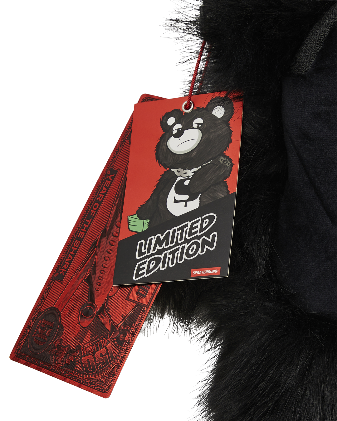 SPRAYGROUND® BACKPACK FUR CRAY BLACK BEAR CUB BACKPACK