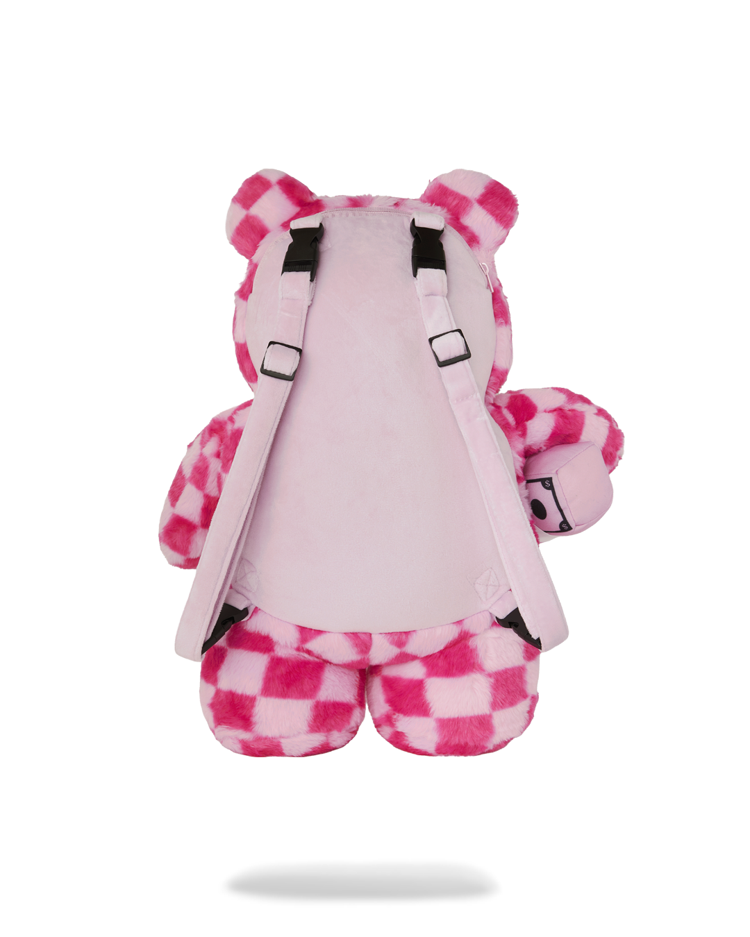 SPRAYGROUND® BACKPACK PINK FUR CHECK MONEYBEAR BACKPACK
