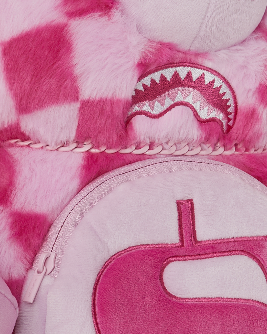 SPRAYGROUND® BACKPACK PINK FUR CHECK MONEYBEAR BACKPACK