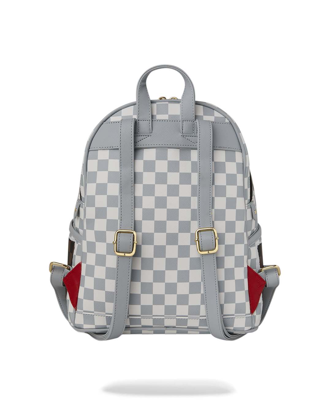 SPRAYGROUND® BACKPACK CREAM AND BROWN TEAR CHECK SAVAGE BACKPACK