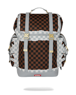 SPRAYGROUND® BACKPACK CREAM AND BROWN TEAR CHECK MONTE CARLO