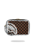 SPRAYGROUND® TOILETRY CREAM AND BROWN TEAR CHECK TOILETRY BRICK