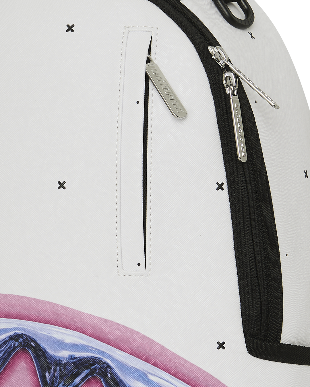 SPRAYGROUNDÂ® BACKPACK SHARK CENTRAL LIQUID CHROME BACKPACK
