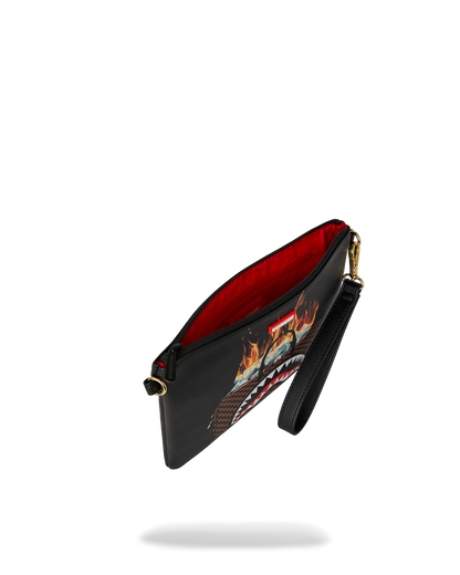 SPRAYGROUND® POUCHETTE BAG OF MONEY ON FIRE CROSSOVER CLUTCH