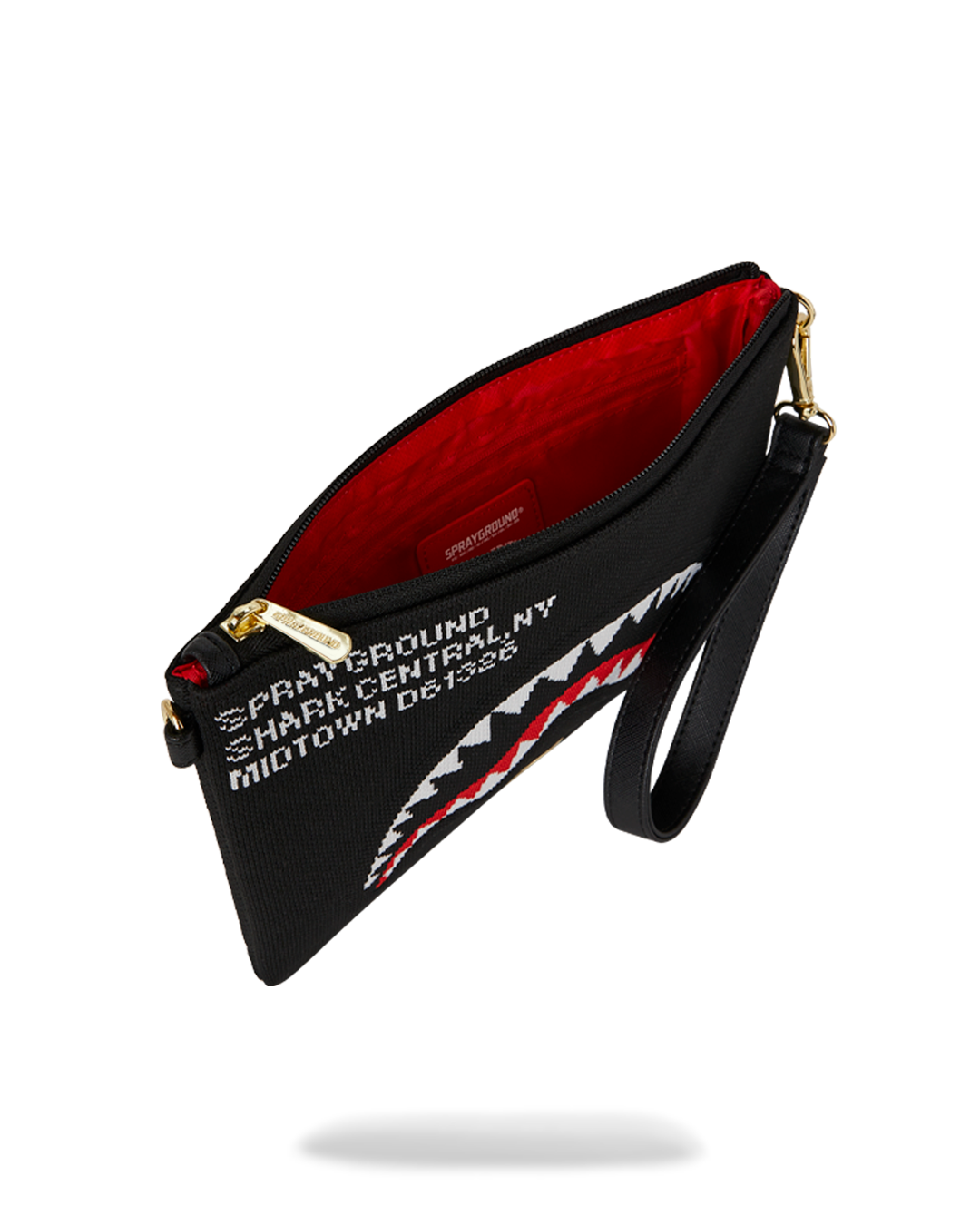 SPRAYGROUND® POUCHETTE SHARK CENTRAL KNIT CROSSOVER CLUTCH