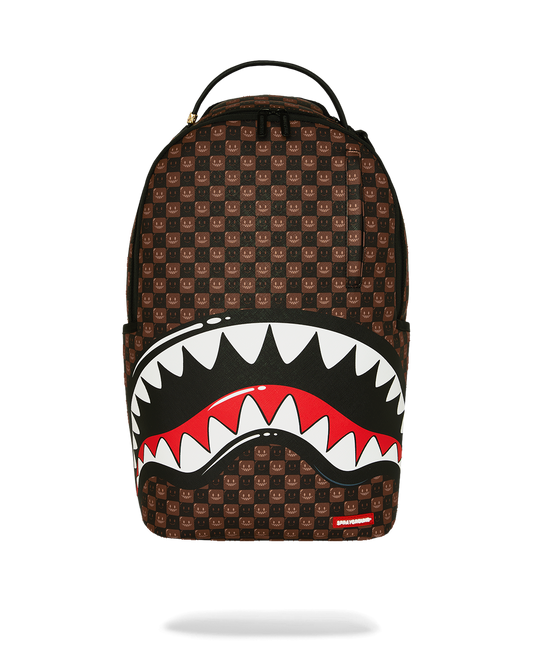SPRAYGROUNDÂ® BACKPACK SHARKS IN PARIS WTF BUBBLE BROWN CHECK BACKPACK