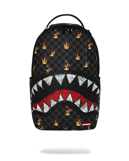 SPRAYGROUND® BACKPACK SCRIBBLE FIRE CHECK BACKPACK