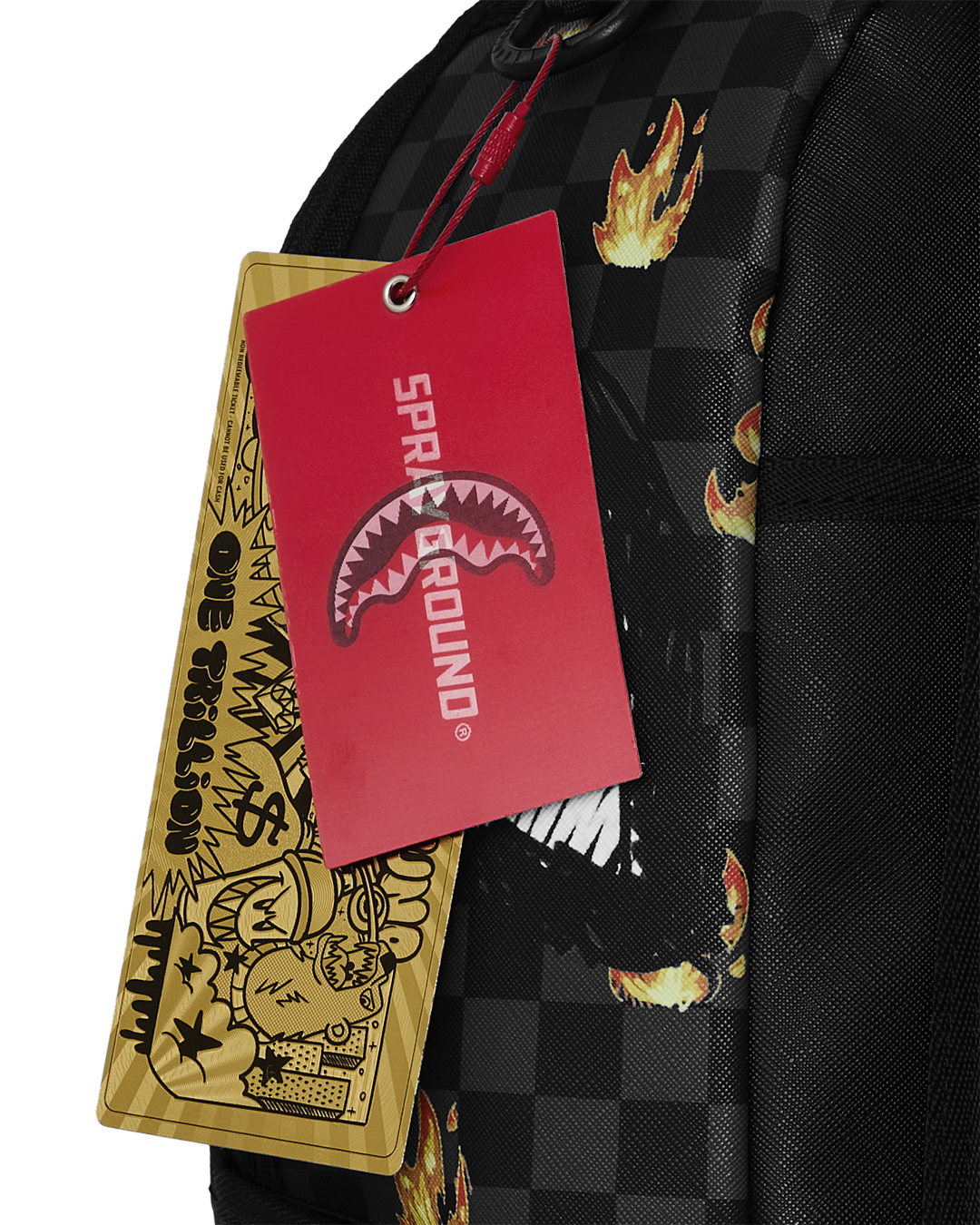 SPRAYGROUND® BACKPACK SCRIBBLE FIRE CHECK BACKPACK