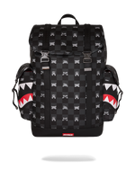 SPRAYGROUND® BACKPACK GRAY PEEKING CHARACTER CHECK MONTE CARLO BACKPACK