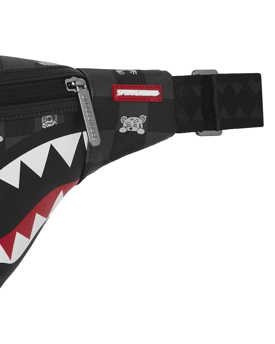 SPRAYGROUND® CROSSBODY GRAY PEEKING CHARACTER CHECK SAVVY CROSSBODY