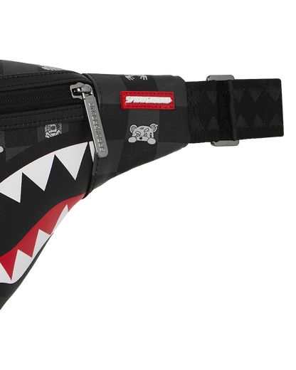 SPRAYGROUND® CROSSBODY GRAY PEEKING CHARACTER CHECK SAVVY CROSSBODY