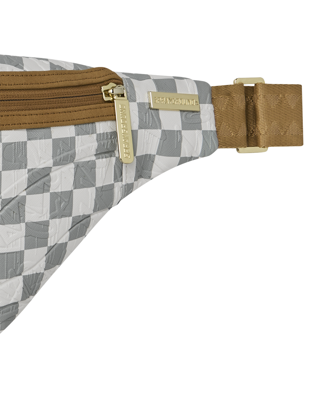 SPRAYGROUND® CROSSBODY GRAFF EMBOSSED CREAM CHECK SAVVY CROSSBODY