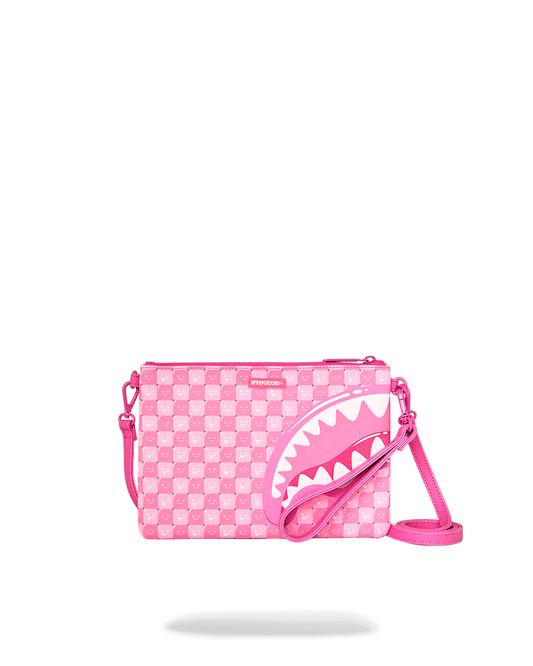 SPRAYGROUND® POUCHETTE SHINOBI SHARKS IN PARIS (PINK) CROSSOVER CLUTCH