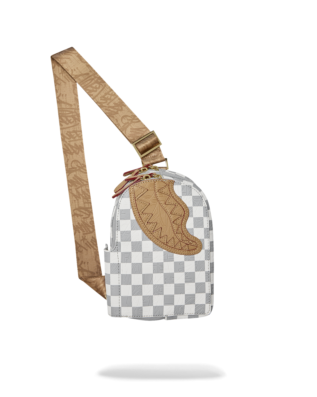 SPRAYGROUND® SLING EMBOSSED CREAM CHECK BACKPACK SLING