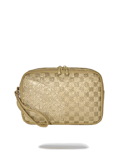 SPRAYGROUND® TOILETRY 2 TONE GOLD TRINITY TOILETRY BRICK