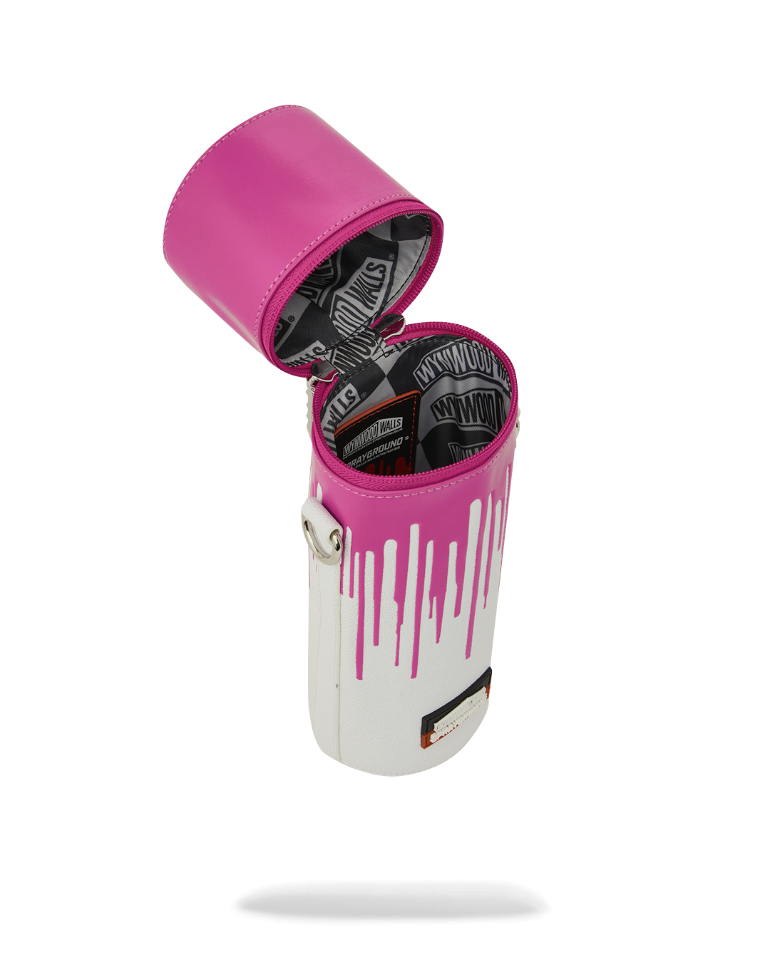 SPRAYGROUND® SPRAY PAINT CAN HOLDER WYNWOOD WALLS COLLAB WATER BOTTLE OR SPRAYCAN HOLDER (WHT/PNK)