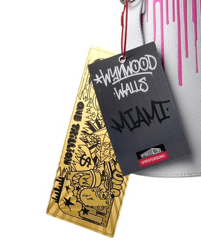 SPRAYGROUND® SPRAY PAINT CAN HOLDER WYNWOOD WALLS COLLAB WATER BOTTLE OR SPRAYCAN HOLDER (WHT/PNK)