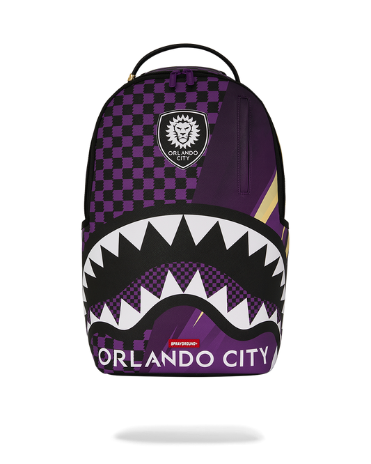 SPRAYGROUND® BACKPACK MLS COLLAB - ORLANDO CITY CHECK SPLIT DLXSV BACKPACK
