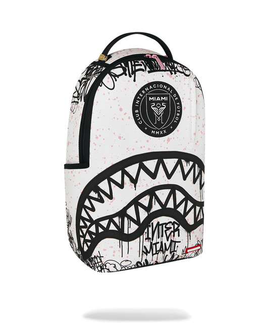 SPRAYGROUND® BACKPACK MLS COLLAB - INTERMIAMI STREETART (WHT) DLXSV BACKPACK