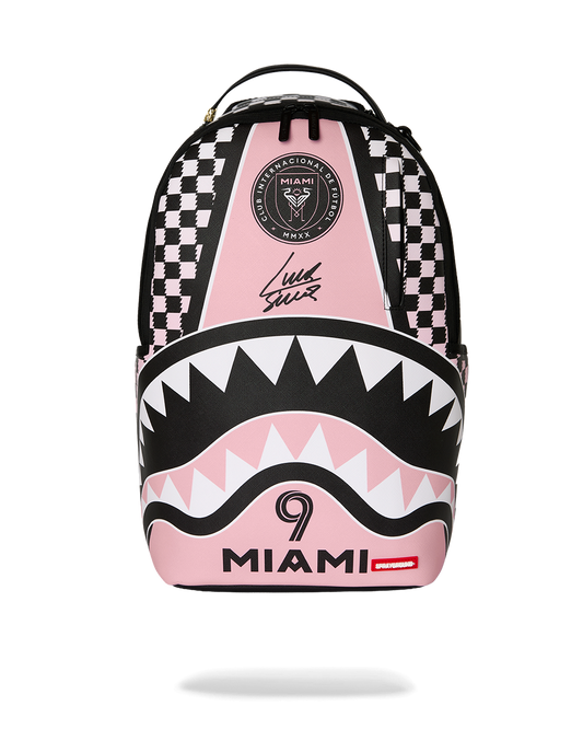 SPRAYGROUND® BACKPACK MLS COLLAB - INTERMIAMI LUIS SUAREZ PINK STRIPE BACKPACK